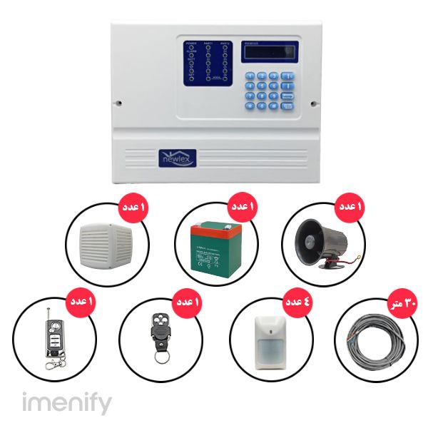 پکیج کامل دزدگیر اماکن نیولکس 4 چشمی پکیج کامل دزدگیر اماکن نیولکس 4 چشمی