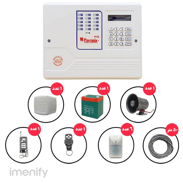 پکیج کامل دزدگیر اماکن پایرونیکس 6 چشمی پکیج کامل دزدگیر اماکن پایرونیکس 6 چشمی