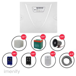 پکیج کامل دزدگیر اماکن کلاسیک x5 با 6 چشمی p6cx5